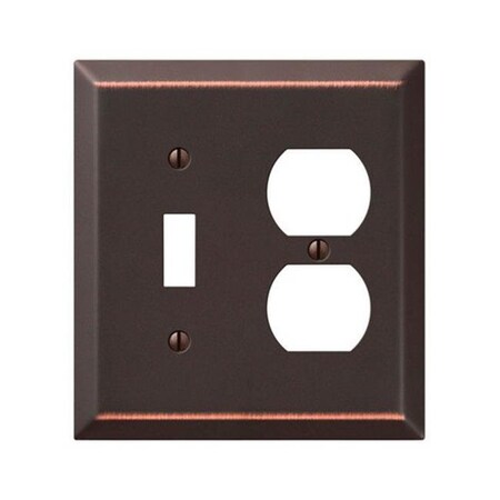 Livewire 163TDDB 1 Toggle-1 Duplex Combo Aged Bronze Stamped Steel Wall Plate LI158532